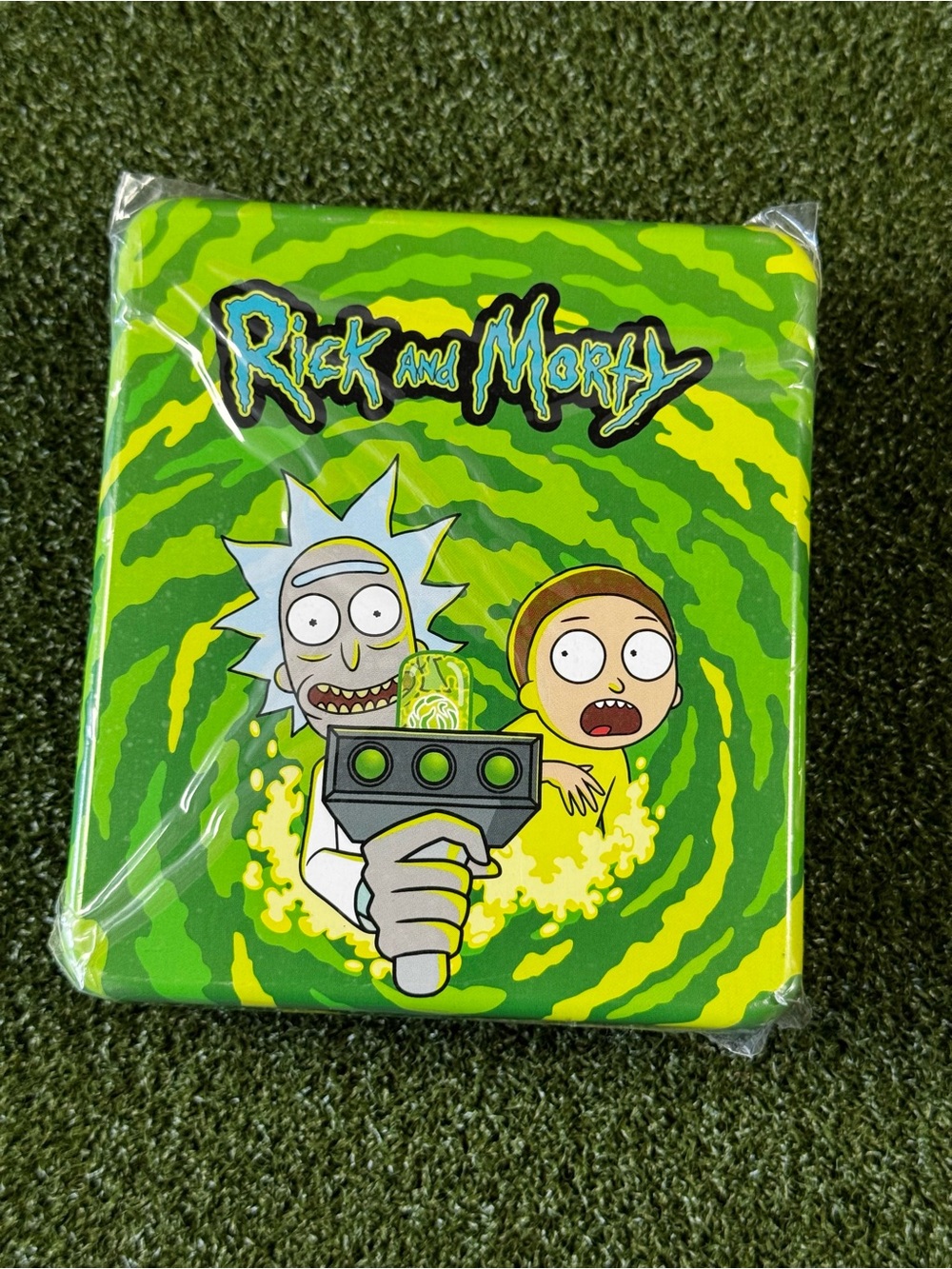 New Rick and Morty Green Portal Bi-Fold Wallet